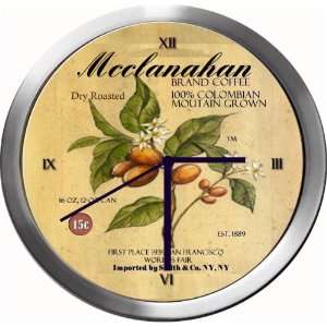  MCCLANAHAN 14 Inch Coffee Metal Clock Quartz Movement 