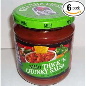 Taco Bell Thickn Chunky Mild Salsa, 16 oz Jar (Pack of 6)  