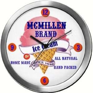  MCMILLEN 14 Inch Ice Cream Metal Clock Quartz Movement 