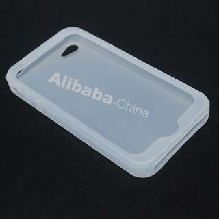 white Silicon silicone skin case cover + Screen Protector Guard for 