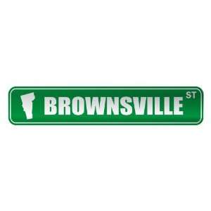   BROWNSVILLE ST  STREET SIGN USA CITY VERMONT