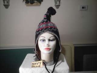 EARFLAP BEANIE HAT NAVYBLUE BOX1**********