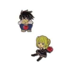    Death Note Chibi L & Misa Anime Pins (Set of 2) Toys & Games