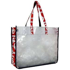  University of Oklahoma Tote Bag OU Logo with Clear Sides and Cotton 