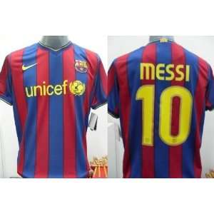  Barcelona home 09/10 # 10 Messi size L soccer jersey 