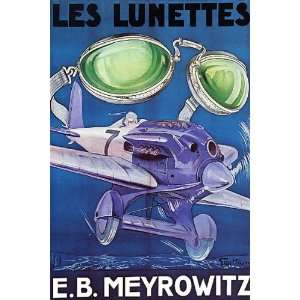 PLANE AIRPLANE LES LUNETTES MEYROWITZ FRANCE FRENCH SMALL VINTAGE 