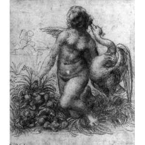   Reproduction   Leonardo Da Vinci   24 x 28 inches   Leda and the Swan