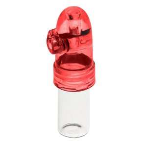  Acrylic & Glass Snuff Bullet   RED 