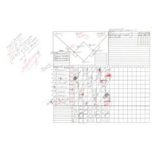Suzyn Waldman Handwritten/Signed Scorecard Yankees at Twins 8 13 2008