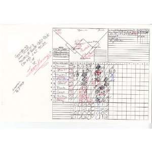  Suzyn Waldman Handwritten/Signed Scorecard Yankees at 