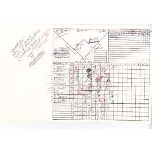  Suzyn Waldman Handwritten/Signed Scorecard Yankees at Mets 
