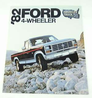 1982 82 Ford 4 WHEELER Pickup Truck BROCHURE XLS XLT  