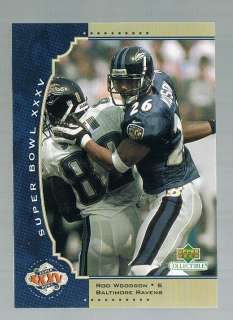 ROD WOODSON #3 2000/01 UD Upper Deck Super Bowl Limited Edition Ravens