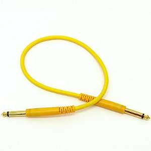   Gold Mono TS 1/4 Yellow Patch Cable Unbalanced Musical Instruments