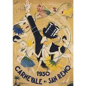 CARNEVALE 1930 SAN REMO CARNIVAL GIRLS DANCING ITALY ITALIA VINTAGE 