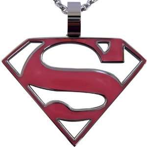  Superman Supergirl Pink Logo Pendant (Great Quality 