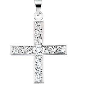  Greek Cross in 14k White Gold: Jewelry