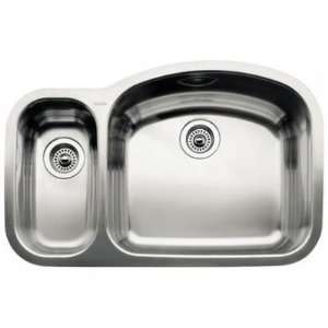  Blanco 440090 32 S. Steel Double Bowl Kitchen Sink: Home 