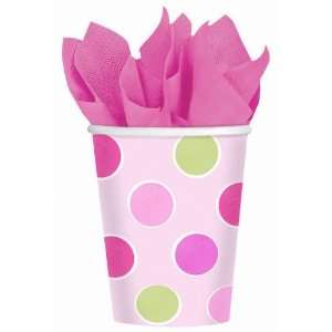   Lets Party By Amscan Pink with Dots 9 oz. Paper Cups: Everything Else