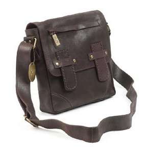   Claire Chase Leather Londres Man Bag Distressed Brown: Office Products