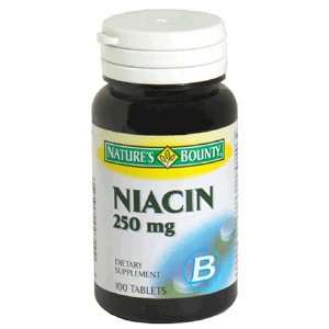  Natures Bounty Niacin, 250mg, 100 Tablets: Health 