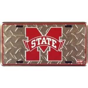   Mississippi State Diamond Cut NCAA Tin License Plate