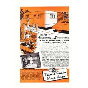   Ad Trailer Coach Mufflers Assn Trailer Coach Vintage Travel Print Ad