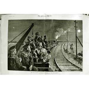  1882 WAR EGYPT NIGHT RECONNAISSANCE CAIRO RAILWAY TRAIN 