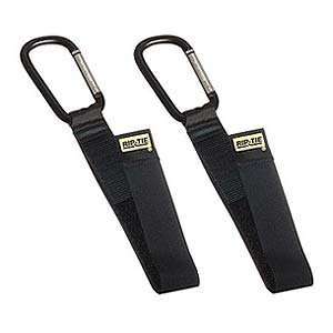  Rip tie Carabiner Cable Carrier, 9in., 2 pack, Bla 