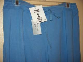 Two (2) Piece set PAJAMAS Fleece Top & Cotton Pants Size Large 
