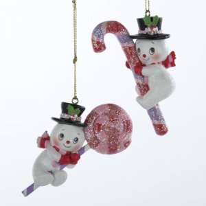  Club Pack of 12 Sugar Town Snowmen with Candy Christmas 