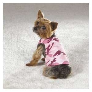 PINK   SMALL   Camo Style Doggy Tank Tops: Pet Supplies