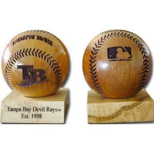   : Tampa Bay Rays MLB Laser Engraved Wood Baseball: Sports & Outdoors