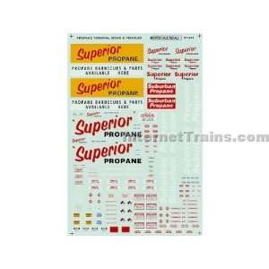   Propane Terminal Signs Decal Set   Superior & Suburban Propane 1985