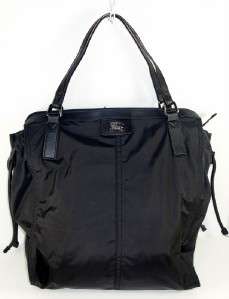 Burberry 820 Black Nylon Authentic Mens Tote Handbag  
