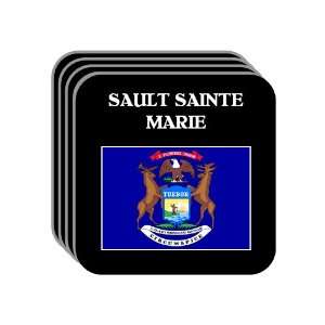  US State Flag   SAULT SAINTE MARIE, Michigan (MI) Set of 4 