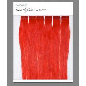  Light Red Clip on Hair Extensions: Beauty