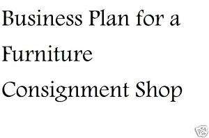 Business Plan for a Furniture Consignment Store  