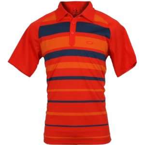 Oakley Golf Mens Stroke Polo Shirt, Dark Orange, Medium:  