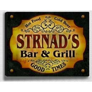  Strnads Bar & Grill 14 x 11 Collectible Stretched 