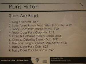 Paris Hilton   Stars Are Blind   CD Single UNPLAYED  