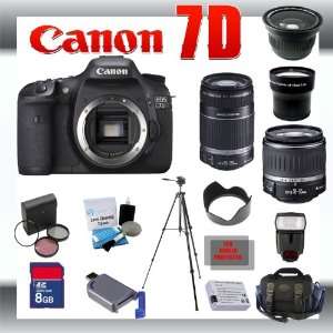  Canon EOS 7D Digital SLR Camera Body with Canon 18 55mm 