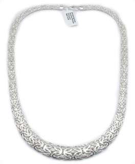 Byzantine Bracelet Necklace Set Sterling Silver   