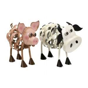  Imax Corporation 84106 2 Osceola Metal Pig and Cow  Set of 