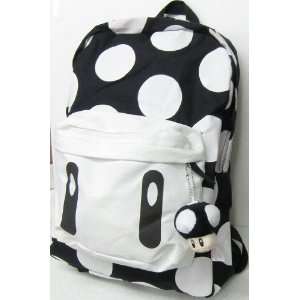 Backpack   Super Mario   Mushroom Black (Full Size School Backpack 17 