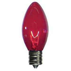   Red C9 Replacement Christmas Light Bulbs 120V: Home & Kitchen