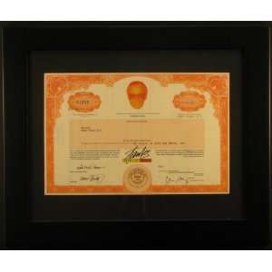  Framed Stan Lee Media Stock Certificate 