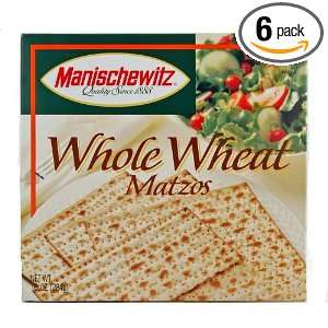 Manischewitz Whole Wheat Matzos, 10 Ounce Box (Pack of 6):  