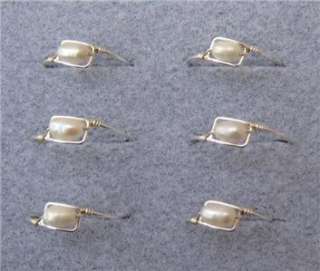 LIQUIDATION of STERLING SILVER RINGS  Set with FRESH WATER PEARL 