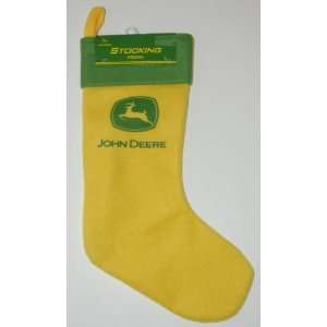  John Deere, Yellow Felt Stocking with Green Top and John 